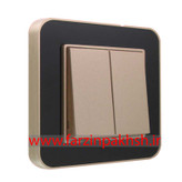 کلید یک پل توکار ایران الکتریک مدل ارس پلکسی بژ زه مشکی