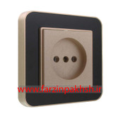 کلید یک پل توکار ایران الکتریک مدل ارس پلکسی بژ زه مشکی