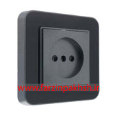 کلید و پریز توکار ایران الکتریک مدل ارس پلکسی زغال سنگی زه مشکی