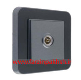 کلید و پریز توکار ایران الکتریک مدل ارس پلکسی زغال سنگی زه مشکی