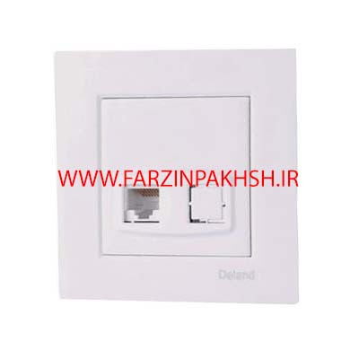 پریز سوکت شبکه CAT6 توکار دلند مدل آسا