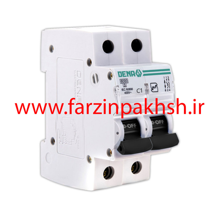 فیوز مینیاتوری دو پل 1 آمپر دنا الکتریک ایرانیان