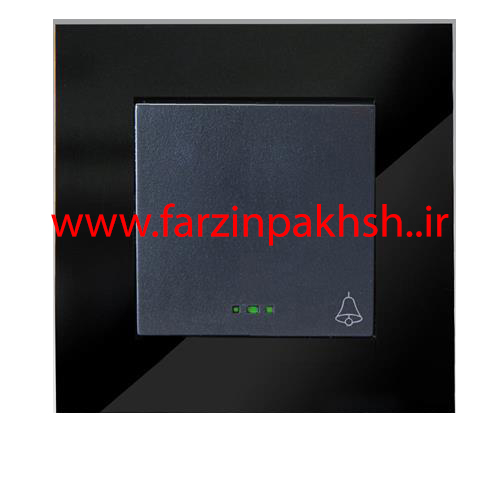 کلید شاسی زنگ توکار دلند مدل آسا پلکسی مشکی