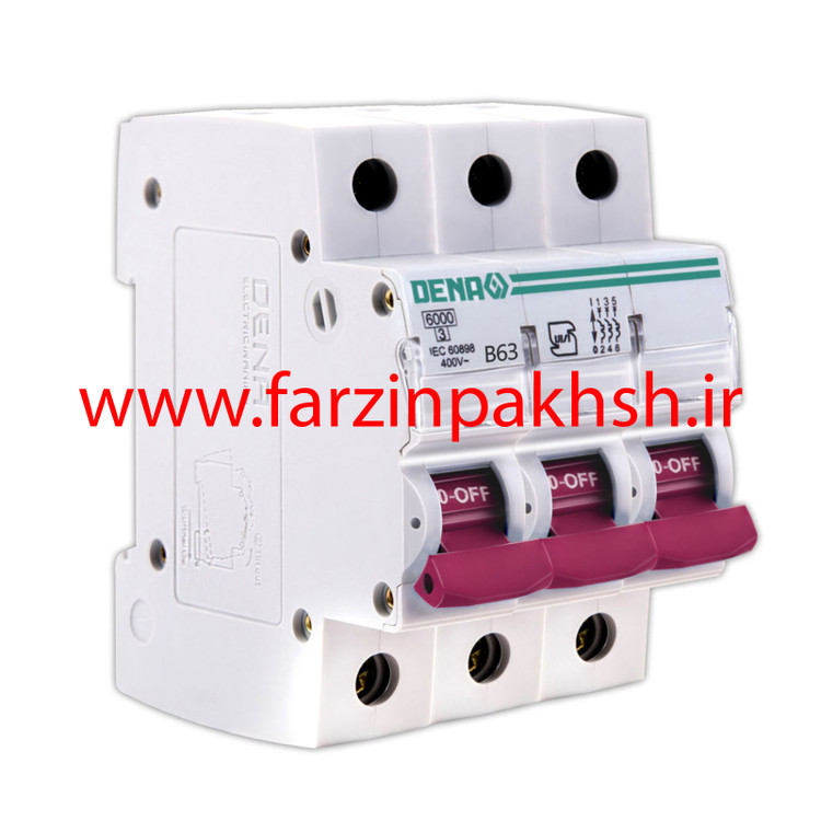 فیوز مینیاتوری سه پل 63 آمپر دنا الکتریک ایرانیان