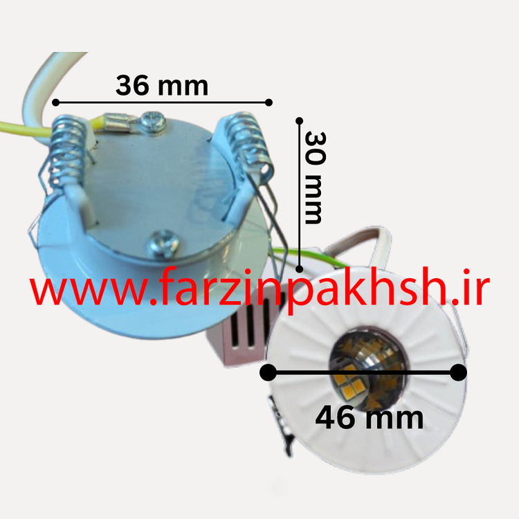 چراغ چشمی توکار 4 وات گرد شاه چراغ پارسیان