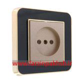 کلید و پریز توکار ایران الکتریک مدل ارس متال طلایی مشکی بژ