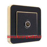 کلید و پریز توکار ایران الکتریک مدل ارس متال طلایی مشکی