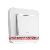 کلید و پریز توکار ایران الکتریک مدل ارس متال سیلور سفید