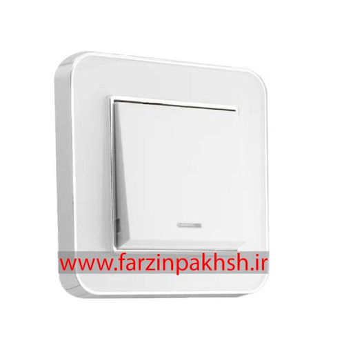 کلید و پریز توکار ایران الکتریک مدل ارس متال سیلور سفید