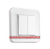 کلید و پریز توکار ایران الکتریک مدل ارس متال سیلور سفید