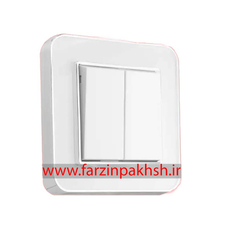 کلید و پریز توکار ایران الکتریک مدل ارس متال سیلور سفید