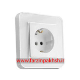 کلید و پریز توکار ایران الکتریک مدل ارس متال سیلور سفید