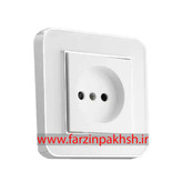 کلید و پریز توکار ایران الکتریک مدل ارس متال سیلور سفید