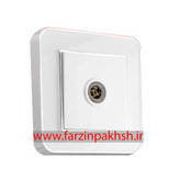 کلید و پریز توکار ایران الکتریک مدل ارس متال سیلور سفید