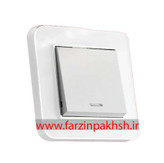 کلید و پریز توکار ایران الکتریک مدل ارس متال سیلور سفید میان نقره