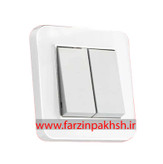 کلید و پریز توکار ایران الکتریک مدل ارس متال سیلور سفید میان نقره