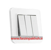 کلید و پریز توکار ایران الکتریک مدل ارس متال سیلور سفید میان نقره