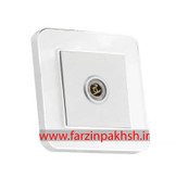 کلید و پریز توکار ایران الکتریک مدل ارس متال سیلور سفید میان نقره