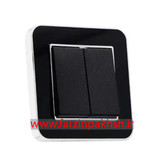 کلید و پریز توکار ایران الکتریک مدل ارس متال سیلور مشکی