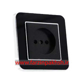 کلید و پریز توکار ایران الکتریک مدل ارس متال سیلور مشکی