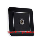 کلید و پریز توکار ایران الکتریک مدل ارس متال سیلور مشکی