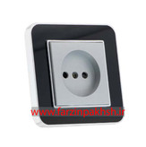 کلید و پریز توکار ایران الکتریک مدل ارس متال سیلور مشکی نقره ای