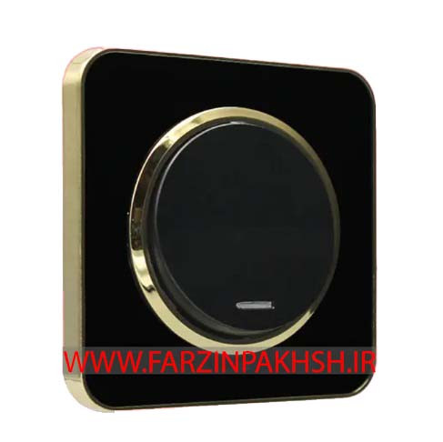 کلید و پریز توکار ایران الکتریک مدل اسپیناس طلایی مشکی
