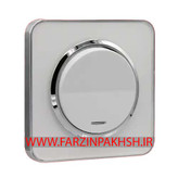 کلید و پریز توکار ایران الکتریک مدل اسپیناس سیلور سفید