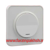 کلید و پریز توکار ایران الکتریک مدل اسپیناس پلکسی سفید