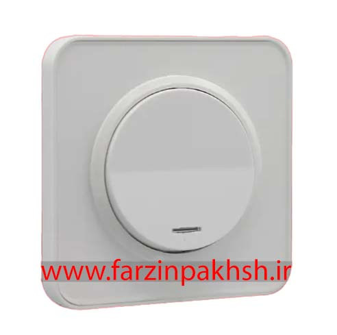 کلید و پریز توکار ایران الکتریک مدل اسپیناس پلکسی سفید