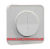 کلید و پریز توکار ایران الکتریک مدل اسپیناس پلکسی سفید