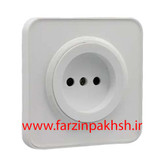 کلید و پریز توکار ایران الکتریک مدل اسپیناس پلکسی سفید