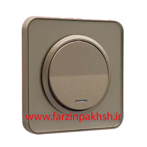 کلید و پریز توکار ایران الکتریک مدل اسپیناس پلکسی بژ