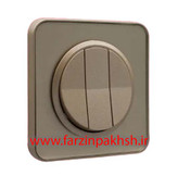 کلید و پریز توکار ایران الکتریک مدل اسپیناس پلکسی بژ