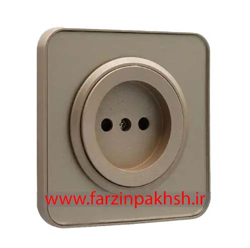 کلید و پریز توکار ایران الکتریک مدل اسپیناس پلکسی بژ