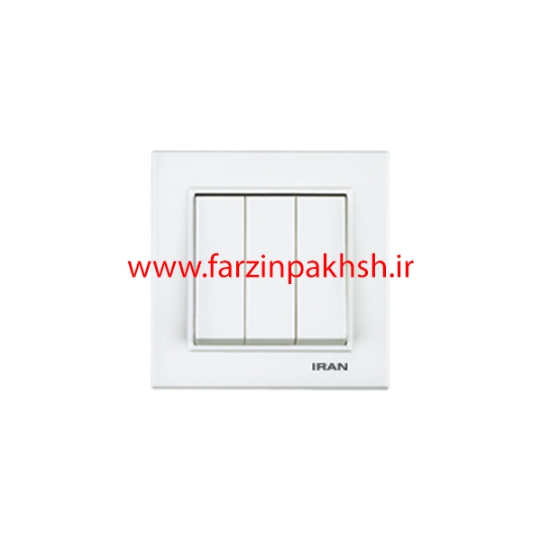 کلید و پریز توکار ایران الکتریک مدل برلیان اقتصادی سفید