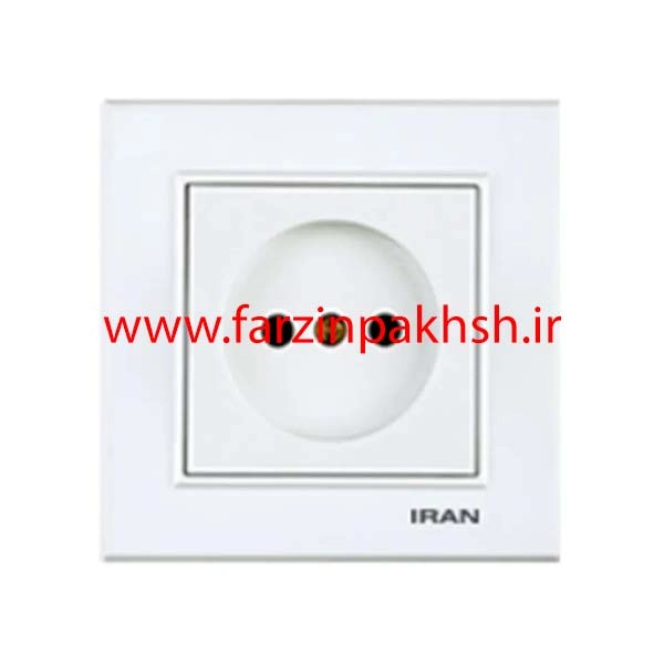 کلید و پریز توکار ایران الکتریک مدل برلیان اقتصادی سفید