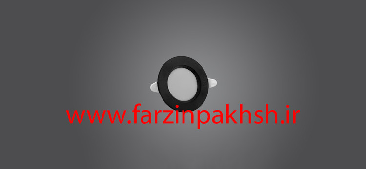 چراغ پنلی SMD توکار 7 وات بدنه مشکی دایره ای پارس شعاع توس مدل سولاریس