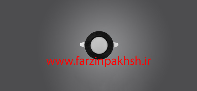چراغ پنلی SMD توکار 7 وات بدنه مشکی دایره ای پارس شعاع توس مدل سولاریس