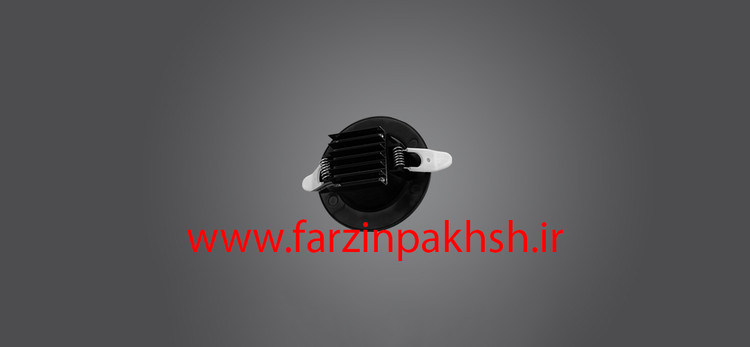 چراغ پنلی SMD توکار 7 وات بدنه مشکی دایره ای پارس شعاع توس مدل سولاریس