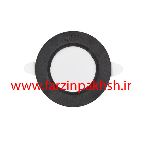 چراغ پنلی SMD توکار 7 وات  بدنه مشکی دایره ای پارس شعاع توس مدل سولاریس