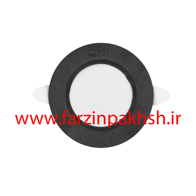 چراغ پنلی SMD توکار 7 وات بدنه مشکی دایره ای پارس شعاع توس مدل سولاریس
