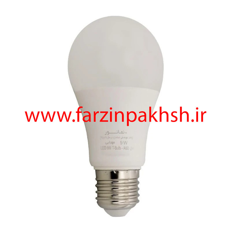 لامپ LED حبابی 9 وات نمانور مدل A60 پایه E27