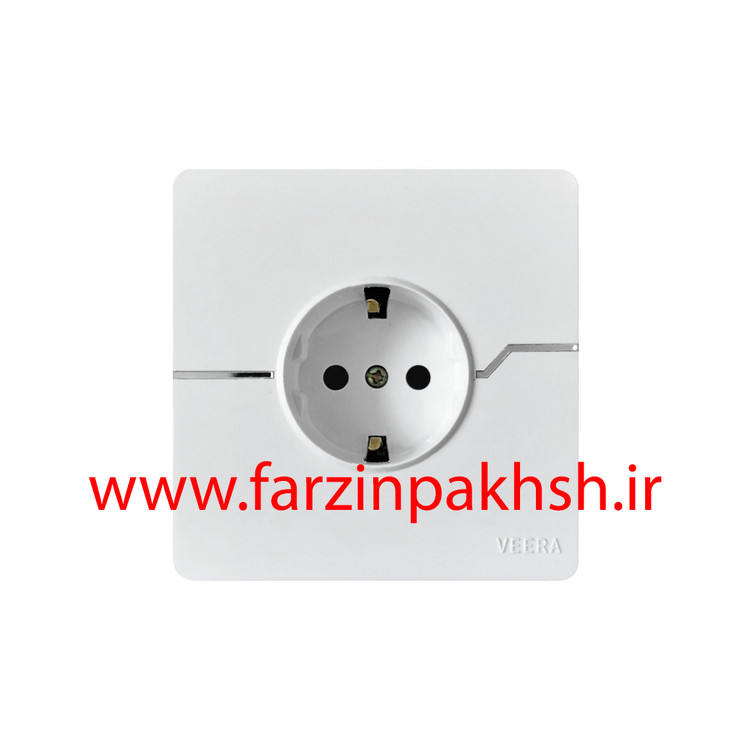 کلید و پریز توکار ویرا مدل T2 سفید