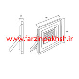 پروژکتور 50 وات SMD (24 ولت) مسافرتی پرتو نور توس مدل هانیس