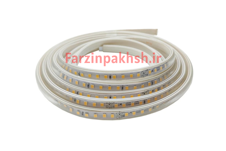 ریسه شلنگی 10 وات 220 ولت RGB تک ردیفه 60 لامپ وایرلس مودی مدل 5050 کلاف 100 متری