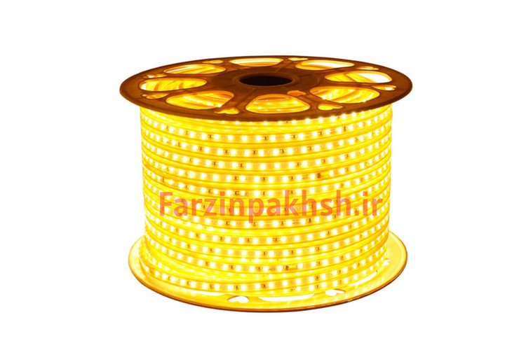 ریسه شلنگی 7 وات 220 ولت تک ردیفه وایرلس 120 لامپ پشت چسب اپتونیکا مدل 2835 کلاف 100 متری