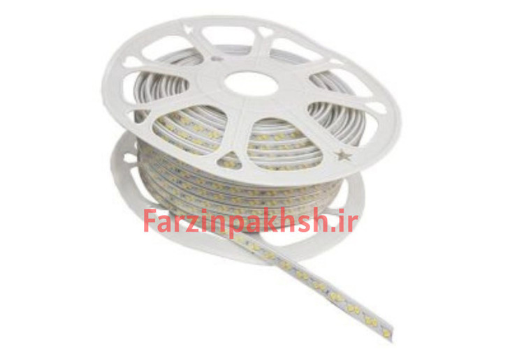 ریسه شلنگی 7 وات 220 ولت تک ردیفه وایرلس 120 لامپ پشت چسب اپتونیکا مدل 2835 کلاف 100 متری