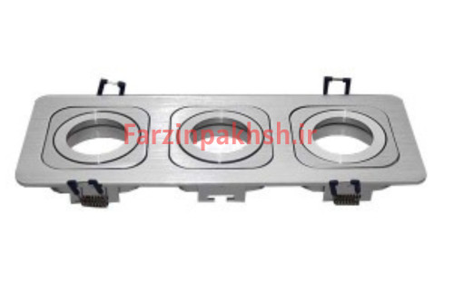 قاب هالوژن 3 شعله رنگ سفید بدنه چراغ متحرک ABS اپتونیکا مدل OP0003-S