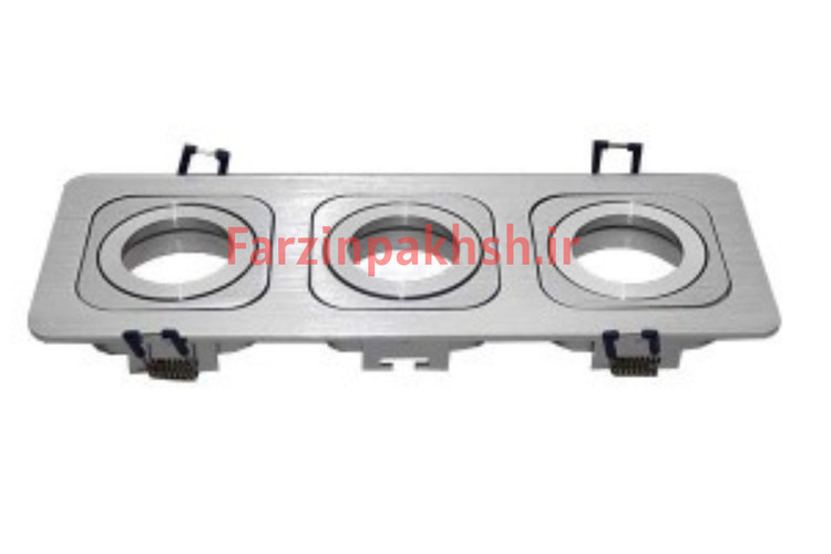 قاب هالوژن 3 شعله رنگ سفید بدنه چراغ متحرک ABS اپتونیکا مدل OP0003-S